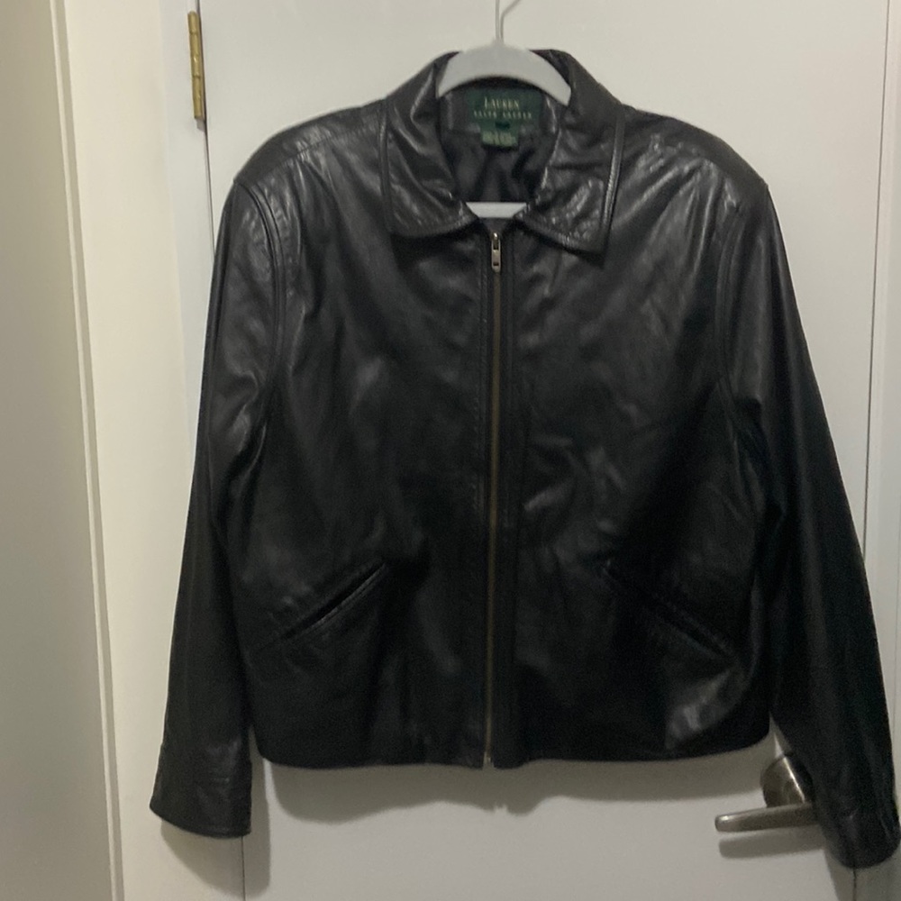 Lauren Ralph Lauren Black Bomber Jacket